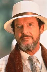 Roger Moore as an older but still very sexy man.