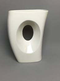 Tall off white vintage vase. Unusual Potiron Ceramic Off White Hole Vase Modern Design Made In France Ebay Vase Modern Vase Modern Design