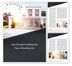 Stylish Modern Home Word Template Modern House Modern Word Template