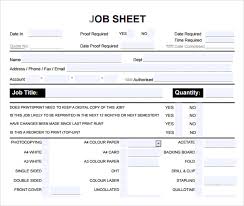 Free 10 Sample Job Sheet Templates In Pdf Ms Word