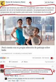 Pedro francke, miembro del equipo técnico de perú libre: Diario El Comercio Peru Like Page Sabias Que Tenemos Una Seleccion De Patinaje Sobre Hielo El Equipo Fue Ganador De Oro En El Sudamericano Pasado Y Se Prepara Para El Proximo Campeonato