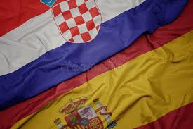 Confeccionadas con dos anillas en el lateral izquierdo y una cinta de refuerzo añadida. Bandera De Croacia Y De Espana Fotos Libres De Derechos Y Gratuitas De Dreamstime