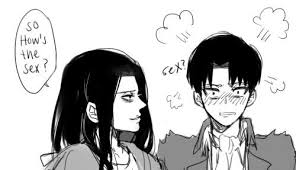 Well Mrs Ackerman If You Can T Tell We Have Twins On The Way Giggles And Smiles Attack On Titan Ships Attack On Titan Anime Attack On Titan Funny