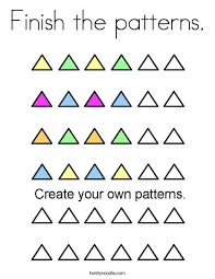 Finish The Patterns Coloring Page Pattern Worksheet Pattern Coloring Pages Pattern