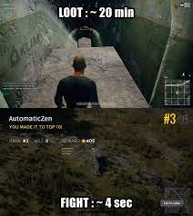 Pubg In A Nutshell Funny Gaming Memes Funny Games Gaming Memes
