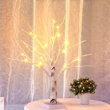 Featuring small branches framing pieces of natural birch bark the devia birch bark rectangular wall accent mirror can fit into. Amazon Com Bolylight Lighted Birch Tree Artificial Small Tree Tabletop Decoration White Christmas Tree For Home Party Festival Wedding Home Kitchen