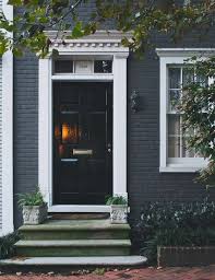 Black And White Brick Paint Brick Color Brick Exterior House House Paint Exterior Facade House