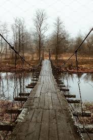 Old Wooden Bridge Overpass Bridge Photography Bridge Art Paintings Wooden Bridge