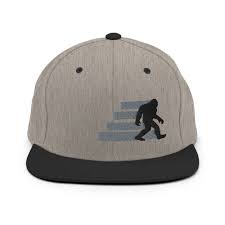 Bigfoot Snapback Baseball Cap Outdoor Cap Unisex Yeti Etsy Outdoor Cap Baseball Cap Green Camo