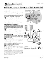 Les paul electric guitar wiring diagram. Golden Age Pre Wired Harness For Les Paul 50s Wiring Manualzz