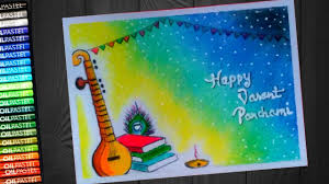 Basant Panchami Saraswati Puja Drawing With Oil Pastels Step By Step Youtube Triangular shape oem custom color easy drawings art oil pastel with plastic box for children. basant panchami saraswati puja drawing with oil pastels step by step