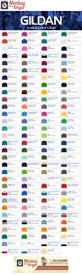 Gildan Swatch Color Chart Custom T Shirts From Monkey In A