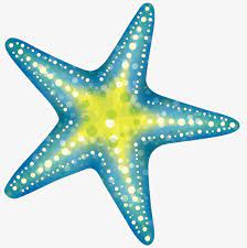 A Blue Starfish Mermaid Sticker Starfish Mermaid Cartoon