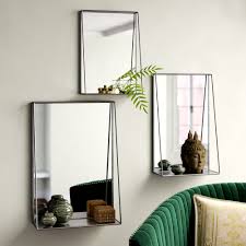 3 Piece Vara Rectangular Metal Industrial Accent Mirror Set