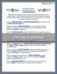 Funeral Resolution Free Download Funeral Memories Quotes Template Printable
