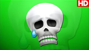 Skull Face Green Screen Template