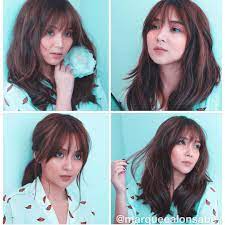 Marquee Retiro Alonsabe On Instagram Curtain Bangs Soft Layers Cool Light Brown Base Subt Short Hair With Bangs Short Hair Styles Curtain Bangs Short Hair