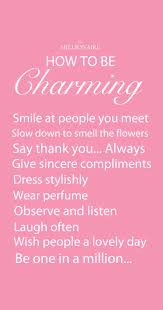I'm about as far from charming as you can get. Mme Mm Tips On Charming Etiquette And Manners Charm School Act Like A Lady
