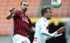 Francesco cassata (genoa) left footed shot from very close range to the centre of the goal. Genoa Beat Milan