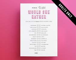 Bachelorette X Rated Would She Rather Would You Rather Game - Etsy