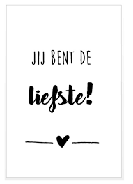 Kaart Jij Bent De Liefste Leuke Zwart Wit Ansichtkaart Met Tekst Jij Bent De Liefste Woorden Citaten Ware Woorden Teksten