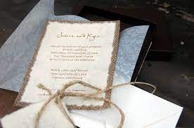 Premade Rustic Burlap And Vellum Lace Wedding Invitation In Envelope Rustic Bar Burlap Wedding Invitations Wedding Invitations Rustic Wedding Invitations Diy