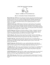 Beauty and the beast lyrics von david bowie mit video: Beauty And The Beast Character Descriptions Lyric Theatre Company