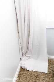 So, when i finally manned up and hung the curtains, they stayed long and pooly for a bit. How To Sew Curtains Simple Tutorial