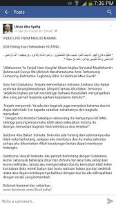 Doa agar mudah melunasi utang sepenuh gunung. Hamba Mu Poksuediey Twitter