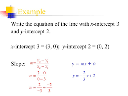 How would you use intercepts to find the vertex in a quadratic equation with two x intercepts? How To Find The Slope Intercept Form From X And Y Intercepts