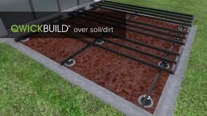 Qwickbuild Deck Over Soil Dirt Building A Deck Deck Over Deck Framing