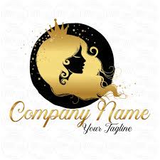 Black And Gold Logo Maker Custom Logo Design Hair Crown Beauty Logo Gold Black Girl Etsy Custom Logo Design Gold Logo Design Beauty Logo