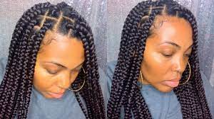 Take a few braids at a time. How To Box Braid Like A Pro Using New Pre Stretched Ex Tex 84 Inch Braiding Hair Youtube