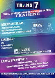 Trans 7 left telkom 4: Human Resources Trans7 On Twitter Lowongan Magang Di Trans7 Bagian Training Check This Out Https T Co Akjrmc8bg3
