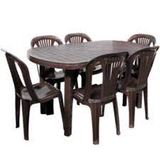 Our wide range dining table set comes in various prices, shapes, and designs. Ovel Brown Dezire Plastic Dining Table Set Rs Enterprises Id 14120871948