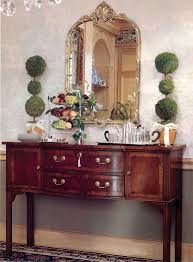 Hepplewhite Sideboard From Hekman And Two Topiaries Dining Room Server Dining Room French Sideboard Styles