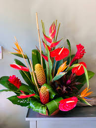 Send hawaiian flowers to that special person every month. Tropical Arrangement In Honolulu Hi Stanley Ito Florist