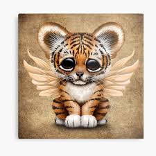 Tiger tattoos are popular with 3d realistic tattoo art, in which it. Tiger Cub Cartoon Metal Prints Redbubble