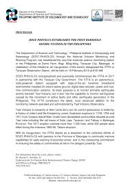 The entire volcano island has been marked as a permanent danger zone by phivolcs. Dost Phivolcs Establishes The First Borehole Seismic Station In The Philippines Philippines Reliefweb