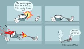 The Pen Is Mightier Than The Sword Funny Art Sword Painting Drawing