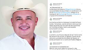 Alcalde de Guerrero, Coahuila, desaparece junto con su familia