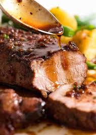 Pork Tenderloin With Honey Garlic Sauce Recipe Pork Fillet Recipes Pork Tenderloin Recipes Pork Fillet
