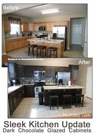 Remodelaholic Sleek Dark Chocolate Painted Cabinets Home Home Diy Home Remodeling