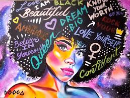 Black Art In America Llc Confidence In 2020 Black Girl Art Black Love Art African Art Paintings