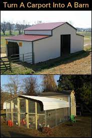 Turn A Carport Into A Barn The Owner Builder Network Horse Barns Backyard Landscaping Around House