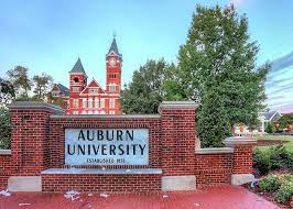 The Iconic Auburn University Sign With Samford Hall In The Background On A Sunday Morning At The Iconic Auburn University Sign Auburn University Night Remnants
