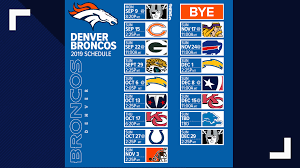 If your event gets canceled, we will make it right. Denver Broncos Release 2019 Schedule 9news Com