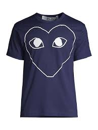 Cute panda with heart shaped eyes stock vector. Comme Des Garcons Play Heart Logo T Shirt Saksfifthavenue