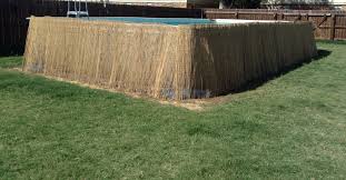Above Ground Pool Hula Skirt Bamboo Fencing Backyard Fences Bamboo Fence Garden Fence Panels