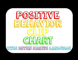 rainbow themed positive behavior clip chart